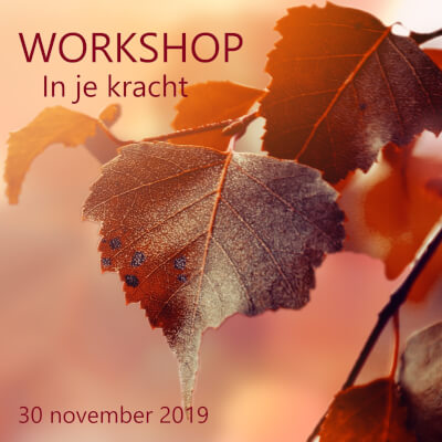 WORKSHOP 'In je kracht' WORKSHOP 'In je kracht'